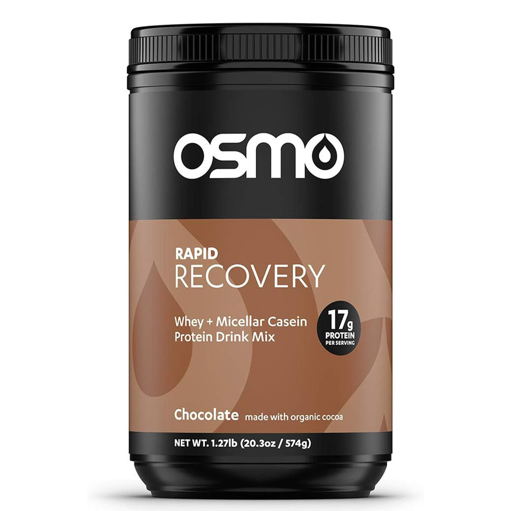 Osmo Rapid Recovery chocolate canister front view for post-workout recovery