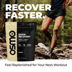 Osmo Rapid Recovery ingredients panel highlighting natural, gluten-free components