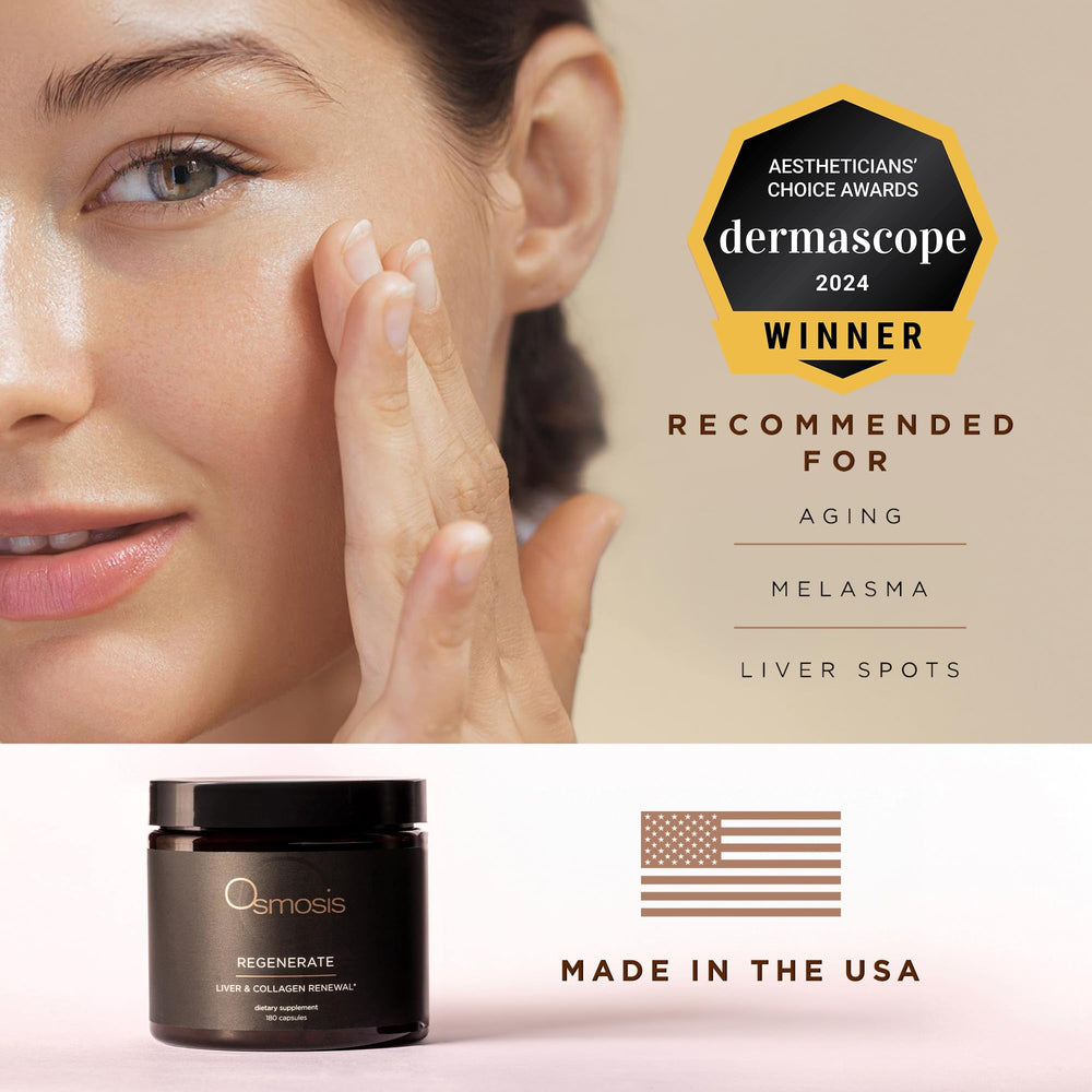 OSMOSIS Regenerate packaging back lists origin and ingredients.