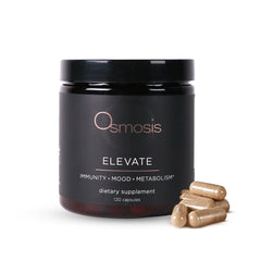 OSMOSIS Elevate bottle on a clean counter promotes immune support and daily wellness.
