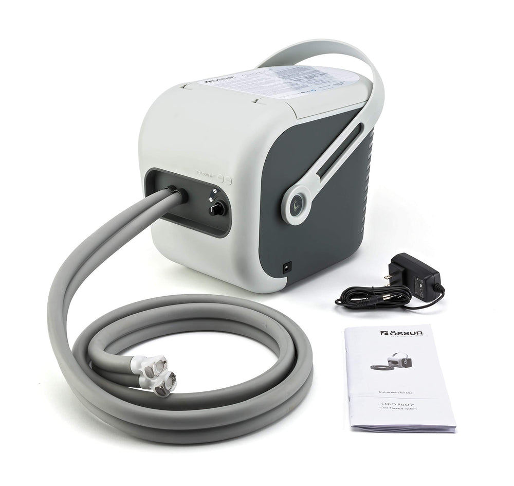Ossur Cold Rush base unit for at-home cryotherapy and recovery.