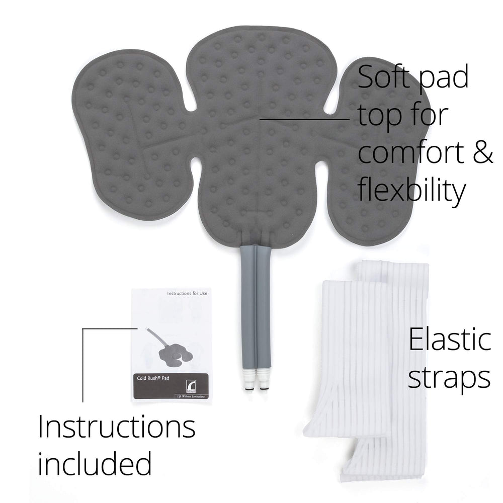 Ossur Cold Rush hip pad elastic straps enable stable positioning.