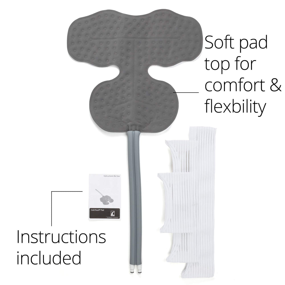 Ossur Cold Rush Shoulder Pad features elastic straps for secure wear.