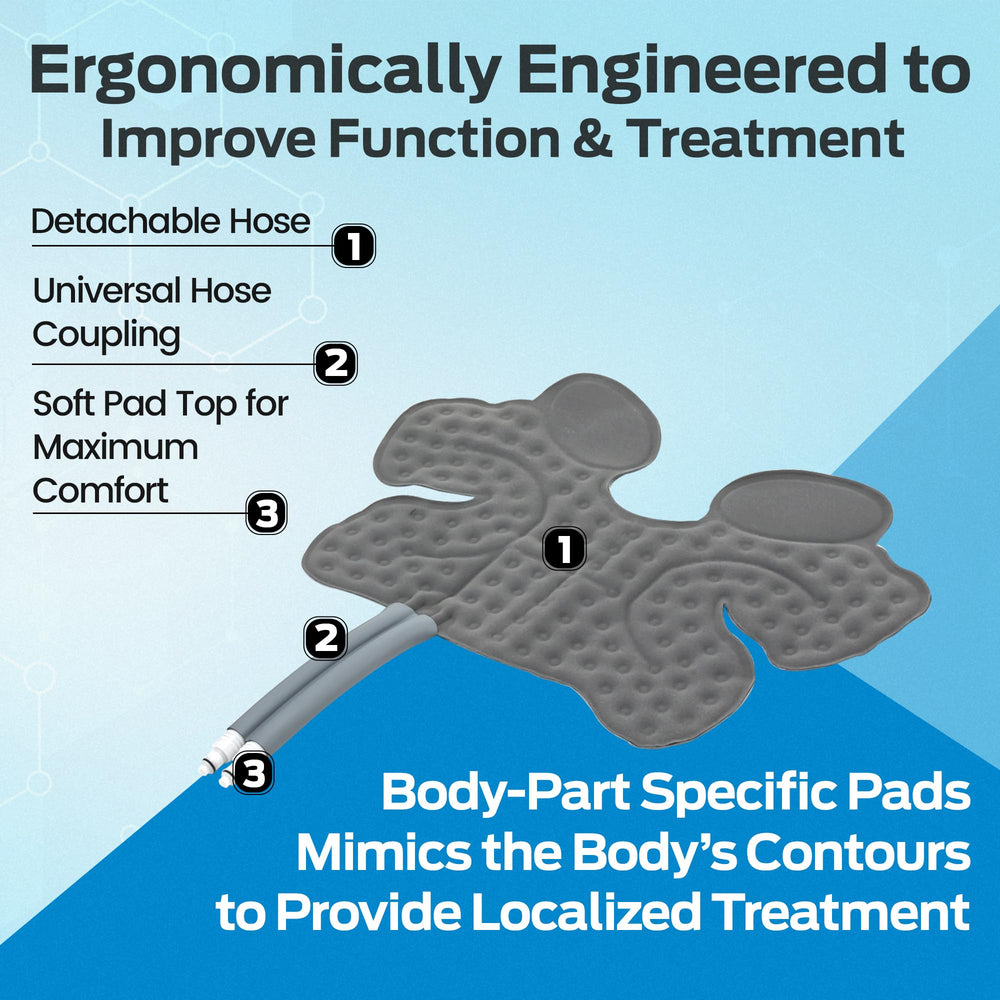 Ossur knee attachment cuff pad shown for targeted knee recovery sessions.