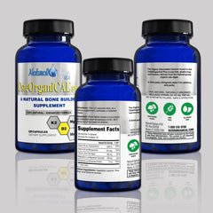 Osteorganical Plus ingredients panel shows magnesium glycinate and manganese