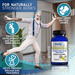 Osteorganical Plus product on shelf communicates a comprehensive bone health option