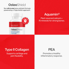 OsteoShield capsules arranged for easy daily dosing