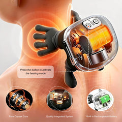 OTAVILEM neck massager with adjustable straps to stay in place during wear.