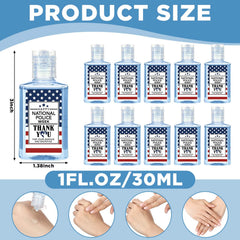 Oudain mint-scented mini hand soap with blue liquid, perfect for event bags.