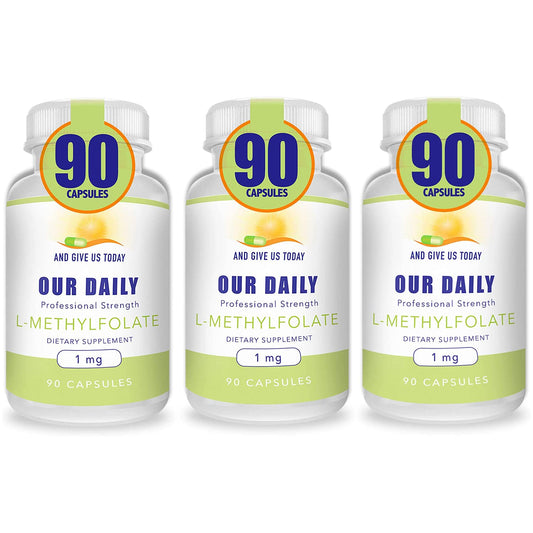 Our Daily Vites L-Methylfolate 4V capsule, easy-to-swallow for daily use.