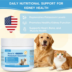 Ourea Renal K chicken-flavored powder enhances meal-time acceptance.