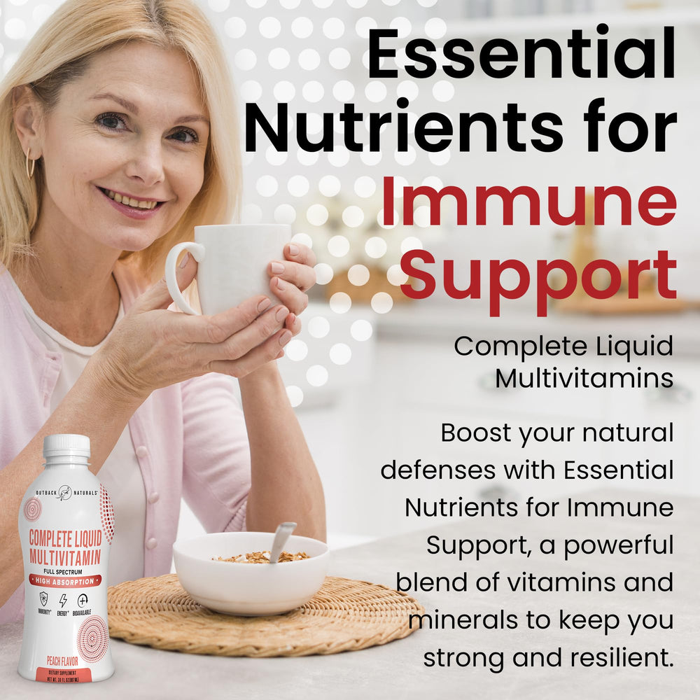 Outback Naturals bottle with goji berry and spirulina ingredients panel.