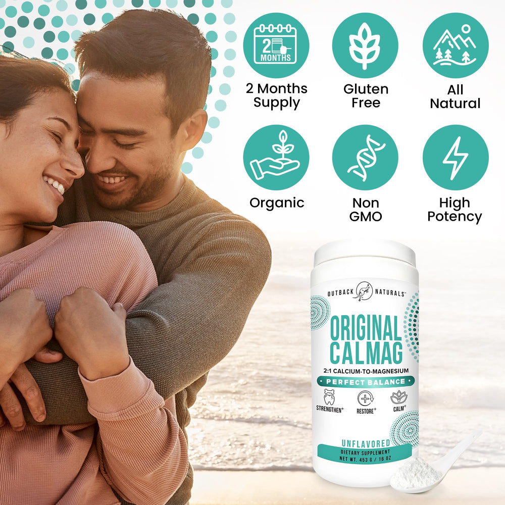 Outback Naturals gluten-free formula badge emphasizes accessible daily mineral support.