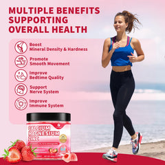 OUTELANDE calcium citrate gummies closeup highlighting gentle strawberry flavor