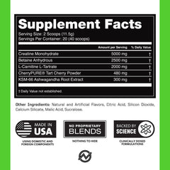 Brand packaging of Outwork Nutrition Recovery powder signals science-backed post-workout support.