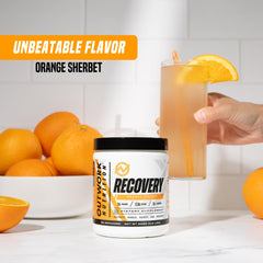 Outwork Nutrition KSM-66 ashwagandha adaptogen near the label aids stress resilience during training.