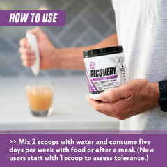 Outwork Nutrition shaker with recovery powder for refreshing post-workout drink.