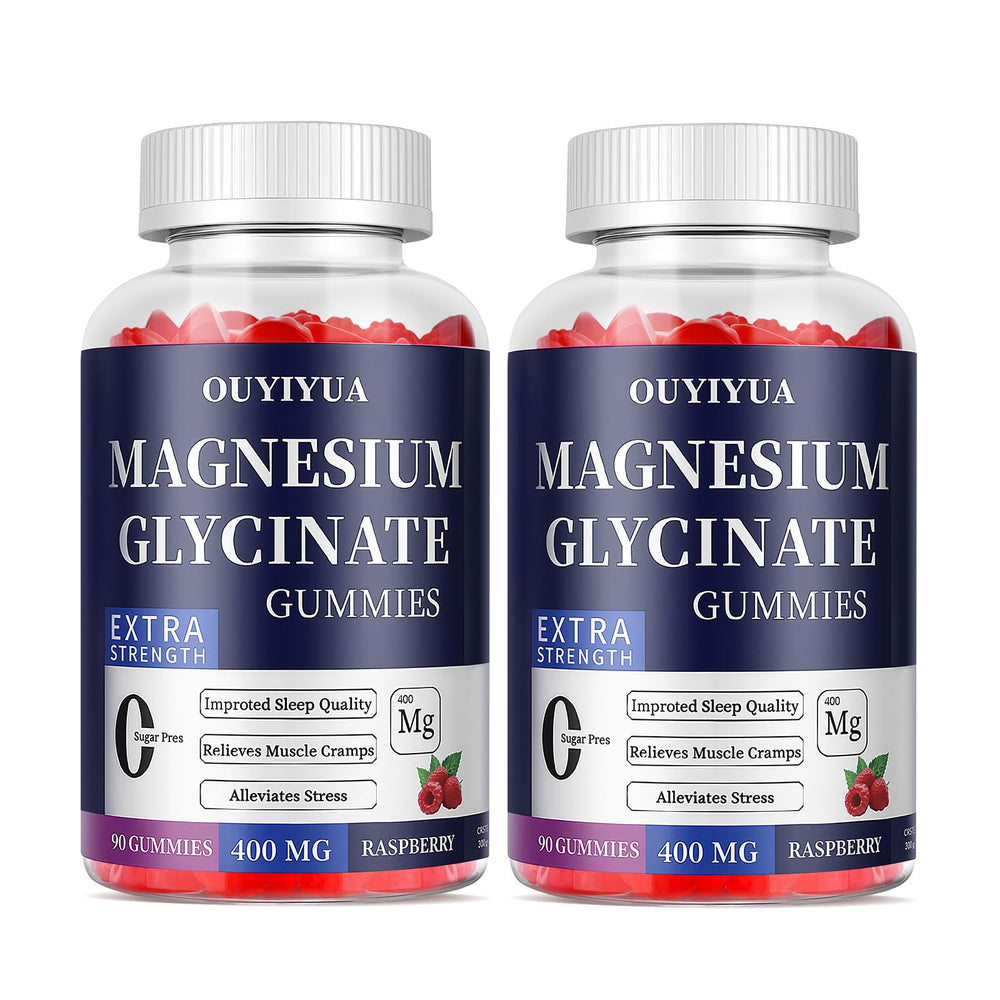 OUYIYUA Magnesium Glycinate Gummies bottle ready for daily relaxation.