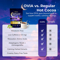 OVIA Night Calm coconut milk powder creates a creamy, soothing night drink