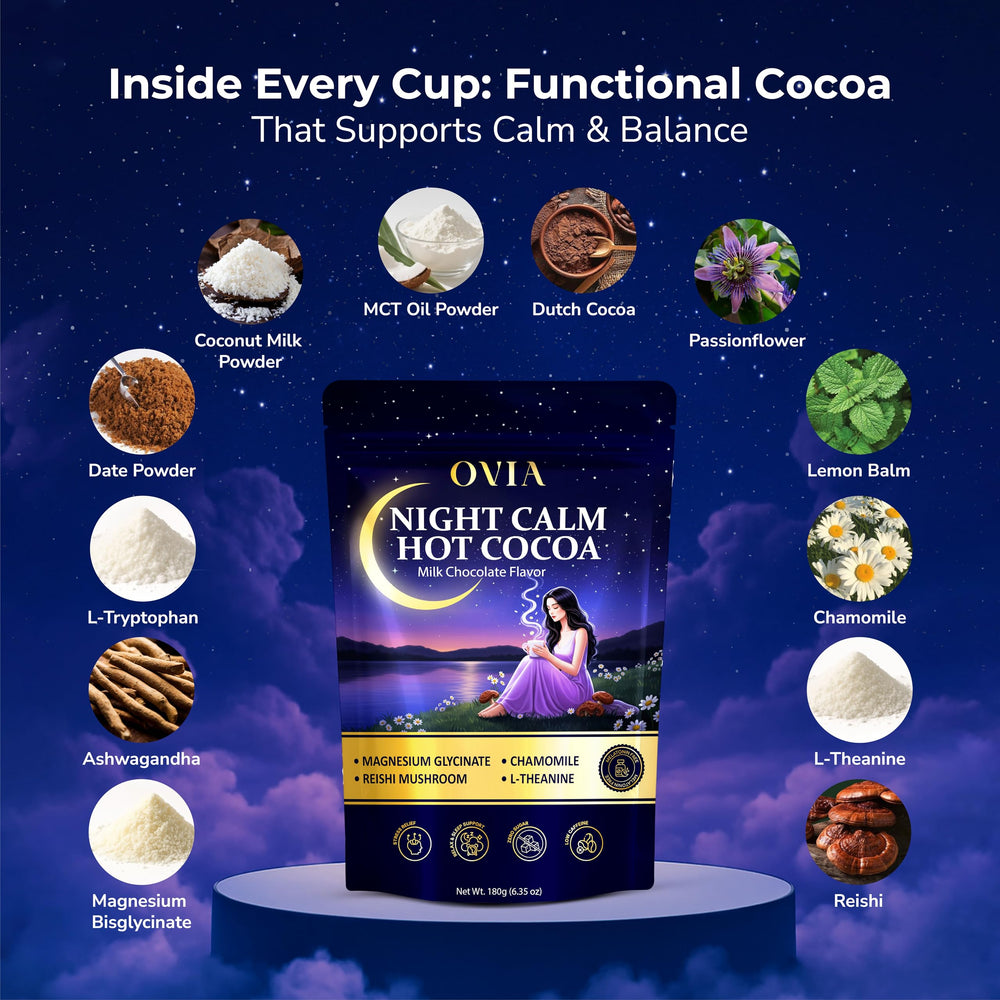 OVIA Night Calm ready-to-make drink for a low-effort evening treat