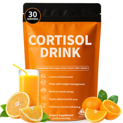 Oviaapo Cortisol Drink Powder bag shows convenient daily use for calm focus.