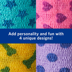 OVIK Health PetFlex self-adhering wrap sticks to itself, not fur, for clean, mess-free care.