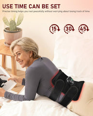 OVIMAZ cordless heat and vibration massage feature in use.