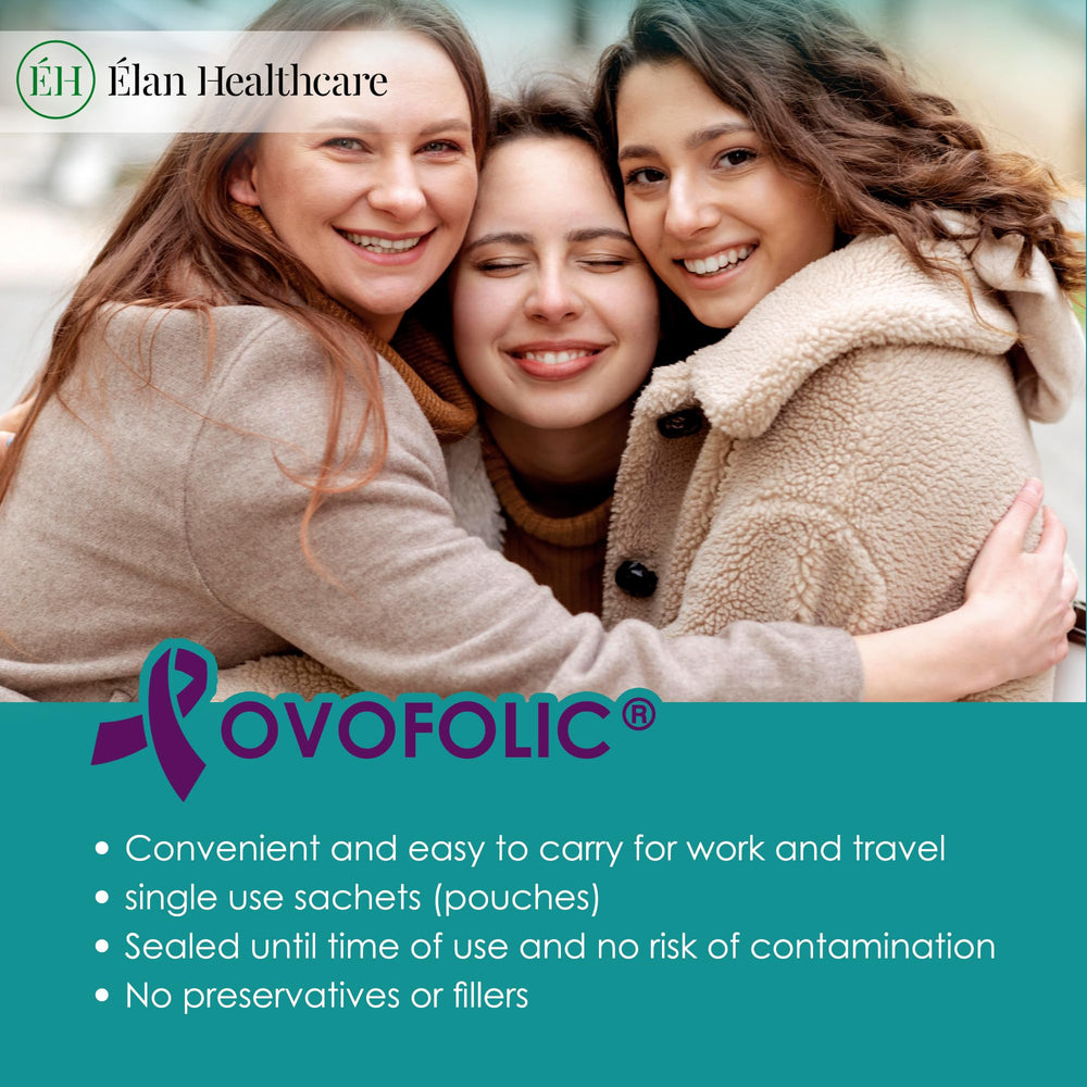 Ovofolic travel-friendly packaging for busy lifestyles.