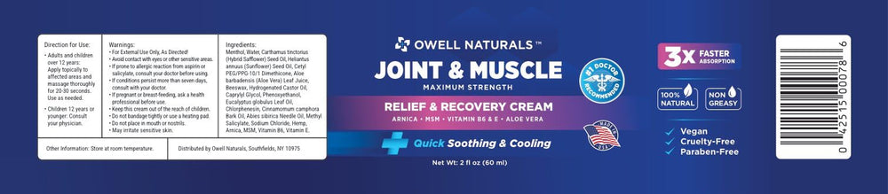 Owell Naturals made-in-USA logo indicating quality production.