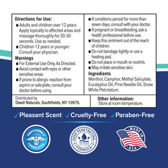 OWELL NATURALS Neuropathy Nerve Relief Ointment made in the USA