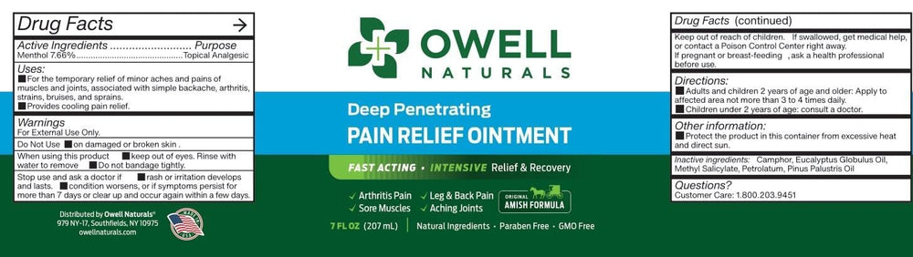 Owell Naturals two-pack display shows convenient, ready-to-use joint and muscle care.