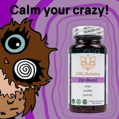 OWL Balance Zen Blend capsules being poured for daily routine