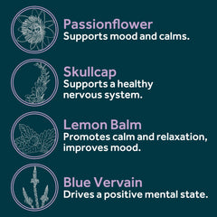 OWL Balance Zen Blend label close-up highlighting natural ingredients for calm focus