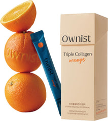 Ownist triple collagen liquid packets on-the-go pouch for easy daily skin hydration.