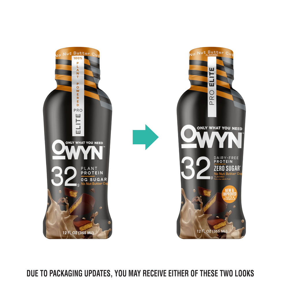 OWYN Pro Elite non-GMO, kosher, carrageenan-free packaging label