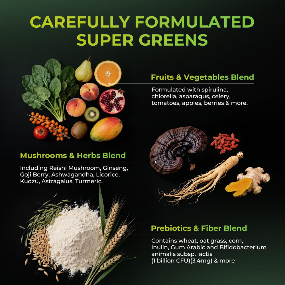 Glass with green OxyEnergy powder ready to mix.