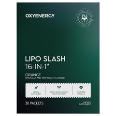 OxyEnergy LIPO Slash bottle and box for convenient daily weight-management routine.