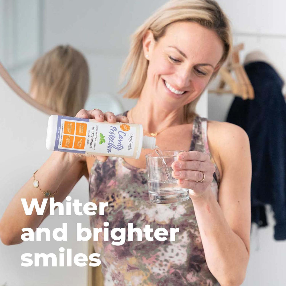Peppermint oil and xylitol give a clean, refreshing flavor.