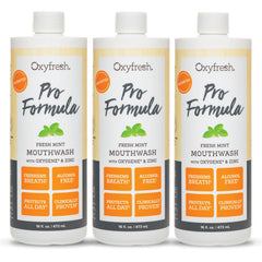 Oxyfresh Pro Formula Fresh Mint Mouthwash bottle for lasting fresh breath.