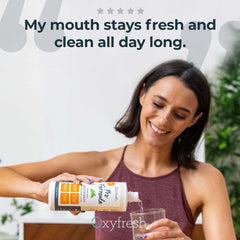 Oxyfresh Pro Formula 3-pack packaging closeup for convenient care.