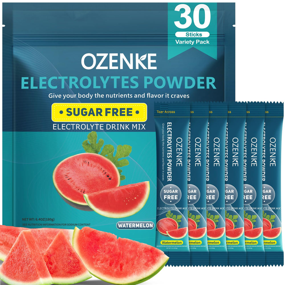 OZENKE Watermelon electrolyte stick for on-the-go hydration during workouts.