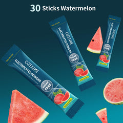 OZENKE Watermelon hydration glass with electrolyte drink.