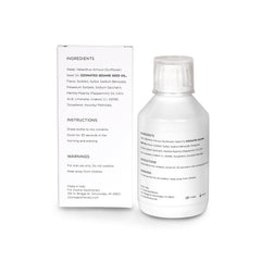 Ozone Apothecary bathroom routine setup with a two-in-one bottle.