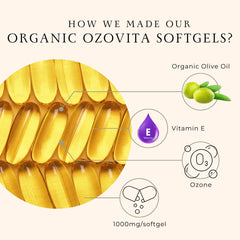 OZOVITA softgels arranged to showcase digestive comfort and liver wellness potential