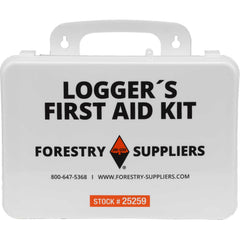 Pac-Kit Forestry Logger's First Aid Kit in a plastic case, ready for job site use.
