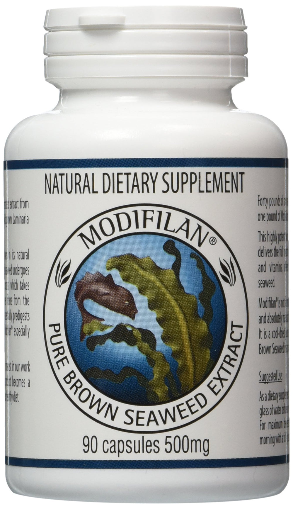 Pacific Standard Modifilan bottle pour highlights a concentrated seaweed extract for daily wellness.
