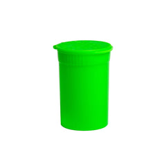 Packlahoma airtight pop-top bottle close-up for secure pill storage.