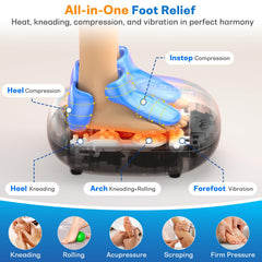 PACOVY Shiatsu Feet Massager side controls enabling customizable sessions for comfort.
