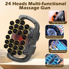 PakaLife massage gun attachments array enables versatile muscle targeting and recovery.