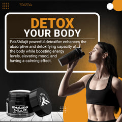 PakShilajit 84 minerals with fulvic and humic acids preserved in resin.